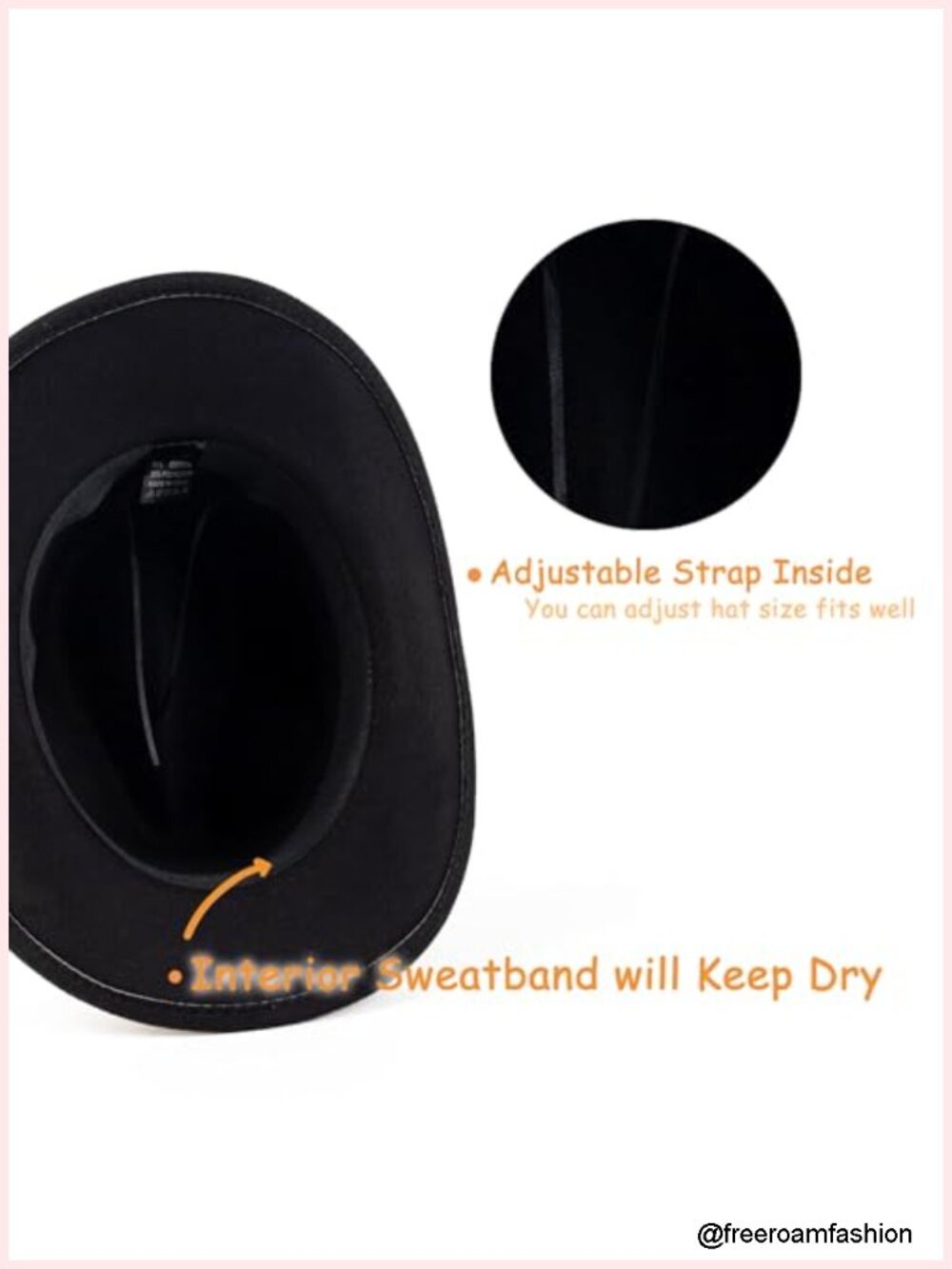 Glitter Rhinestone Cowboy Hat with Adjustable Strap - Picture 2 of 3